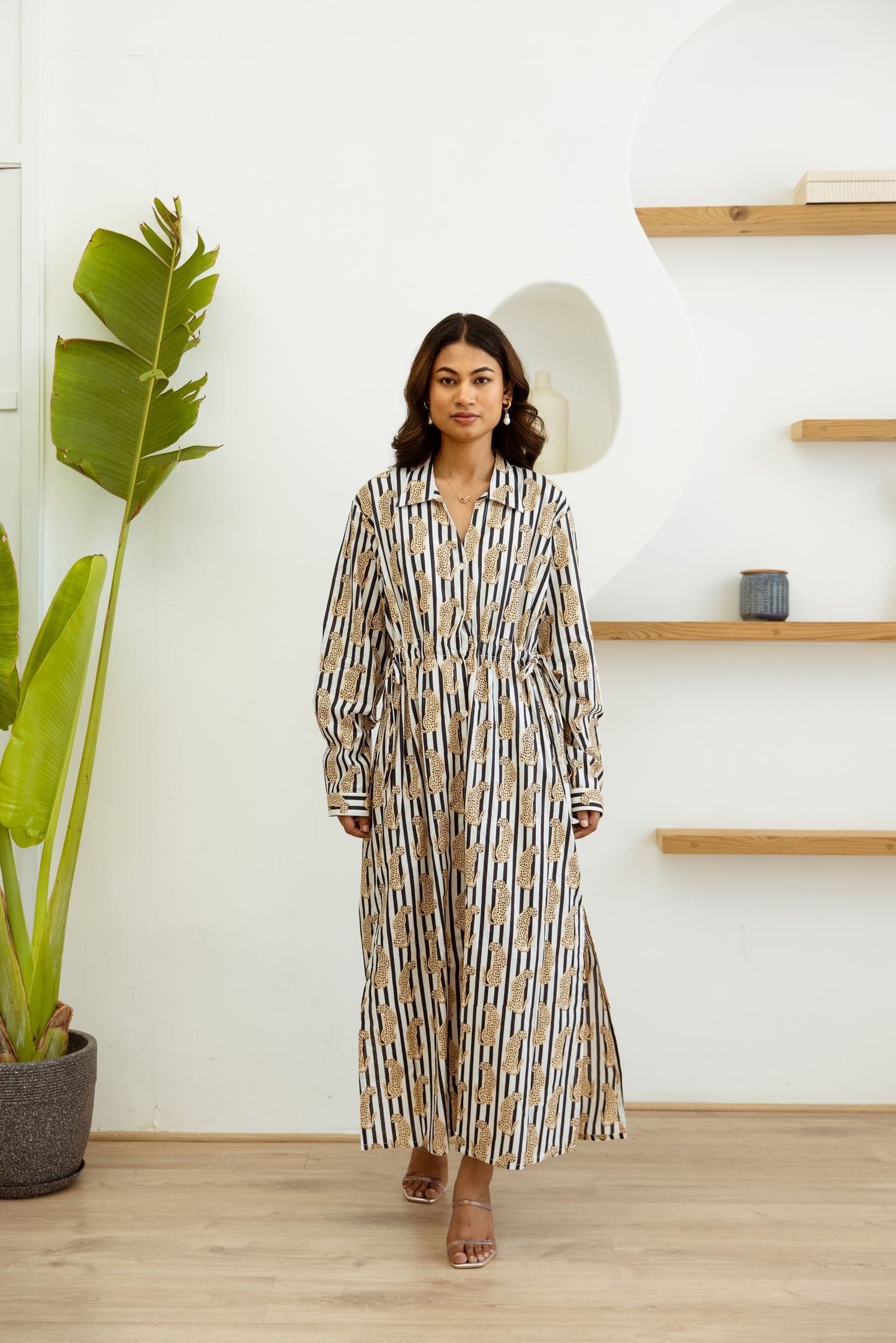 Stripey Tiger Shirt Dress