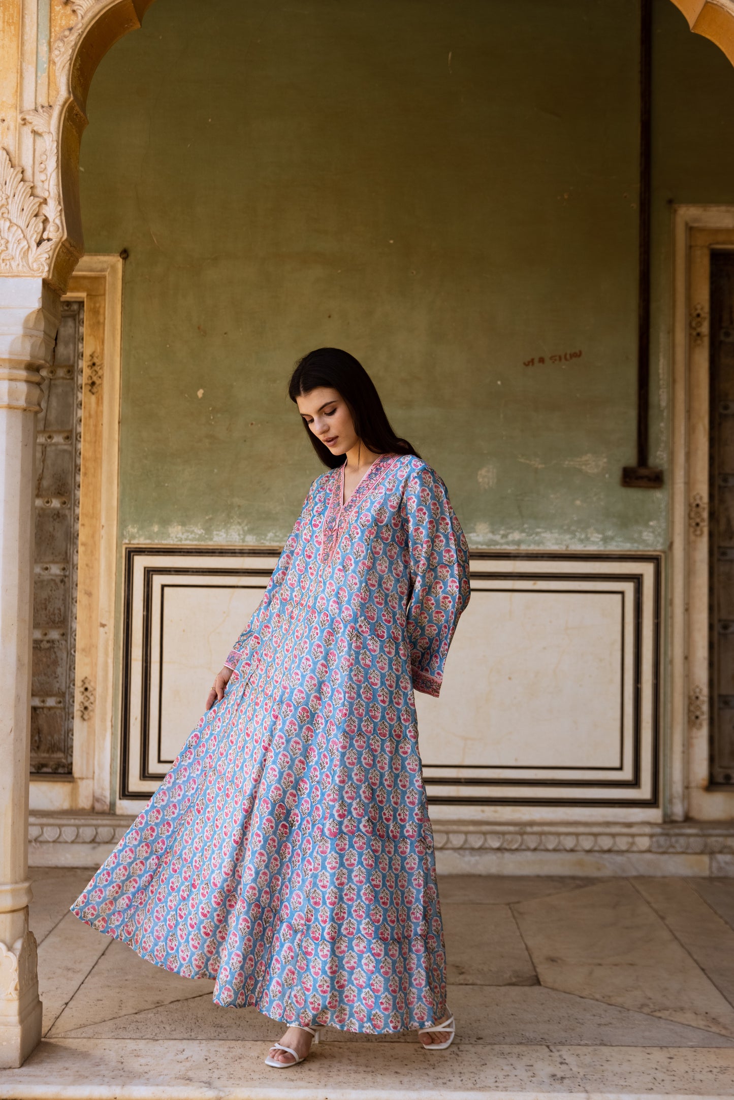 Bhoomi Chanderi Silk Dress (Fully Lined )